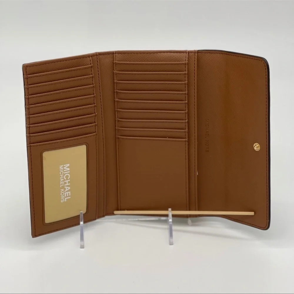 Michael Kors- Brown Travel Trifold Wallet